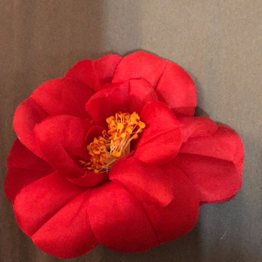 Chanel Camilla flower silk pin brooch authentic